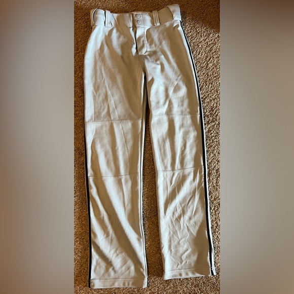 Boys Size L Russell baseball pants Full length/ Gray - Picture 1 of 6